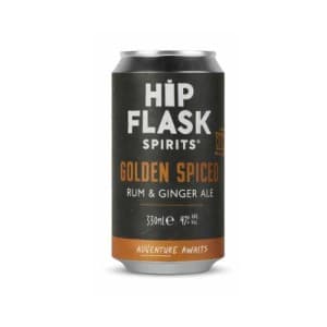Hip Flask Spirits – Golden Spiced Rum and Ginger Ale