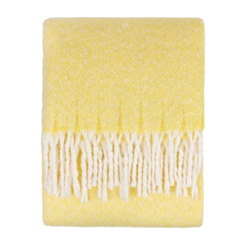 Isla Woven Tasselled Throw Butter Yellow - Image 3