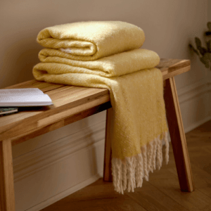 Isla Woven Tasselled Throw Butter Yellow