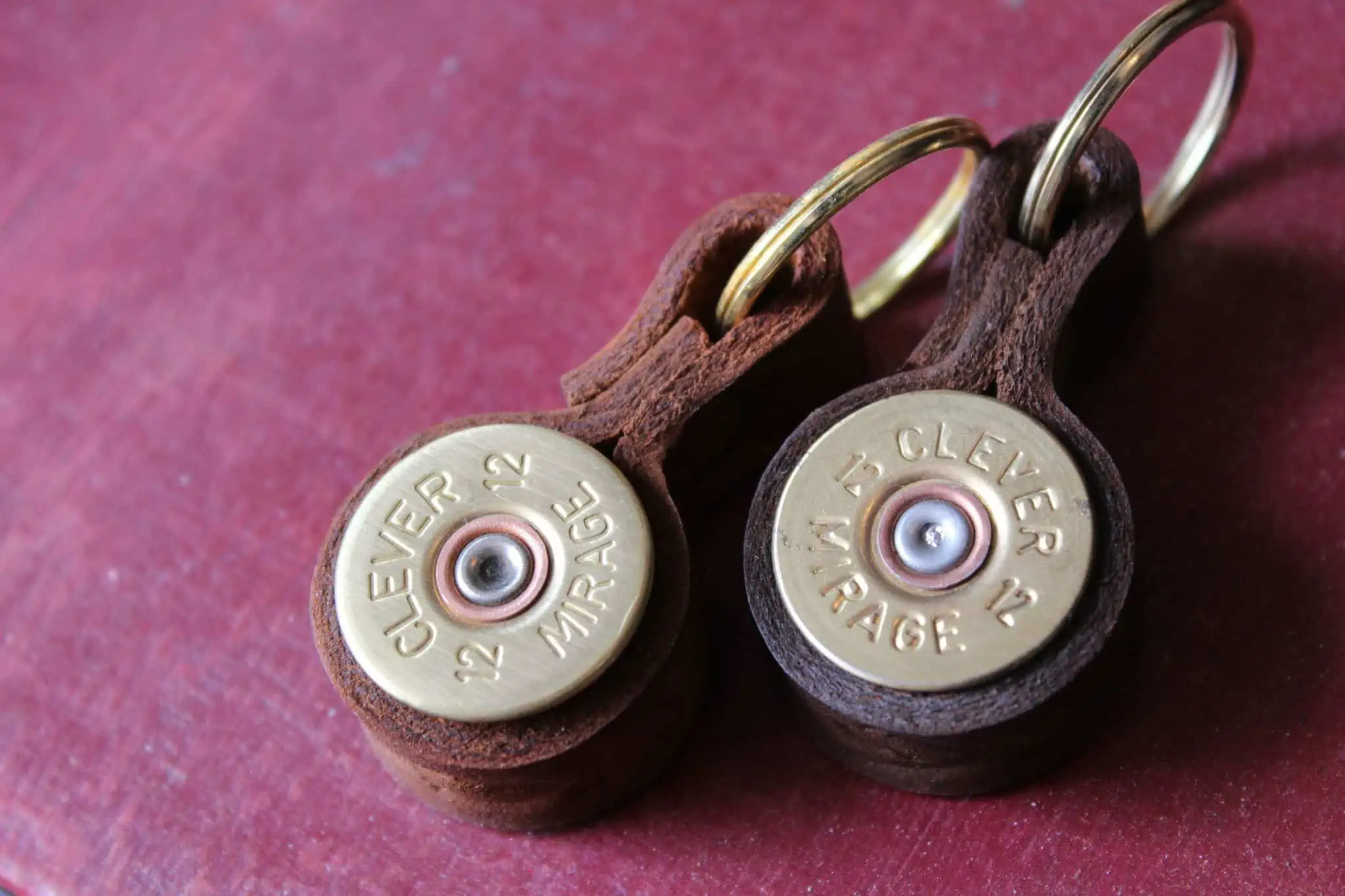 J. Boult Designs - Shotgun Cartridge Key Ring with Leather Strap