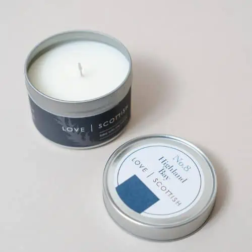 Love Scottish Tin Candle - Highland Bay