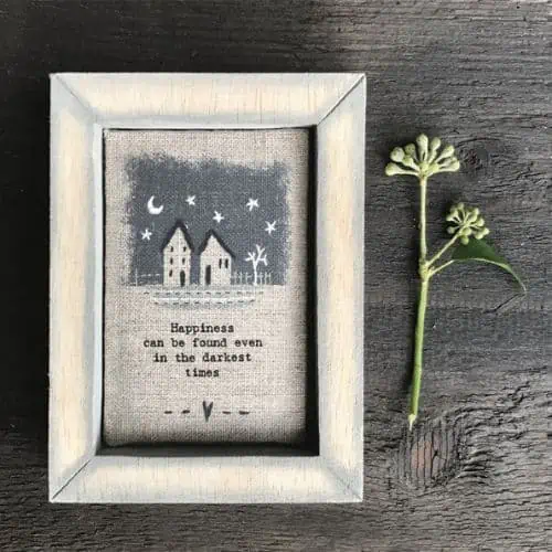 East Of India, Embroidered Box Frame - Darkest Times