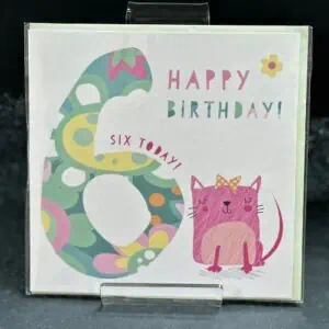 Pink Pig Cards, Happy Birthday - Six Today!