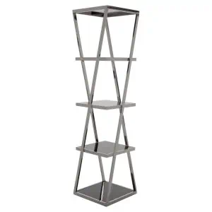 Ackley Chrome Finish Shelf Unit - Jaro