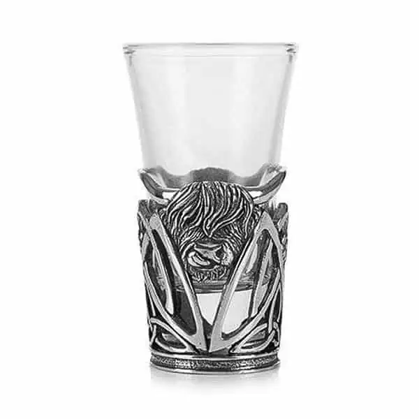 AE Williams - Pewter Highland Cow Shot Glass