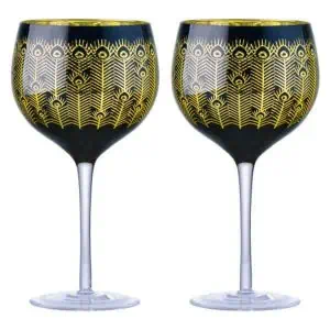 Anton Studio Designs, Midnight Peacock Glassware Range