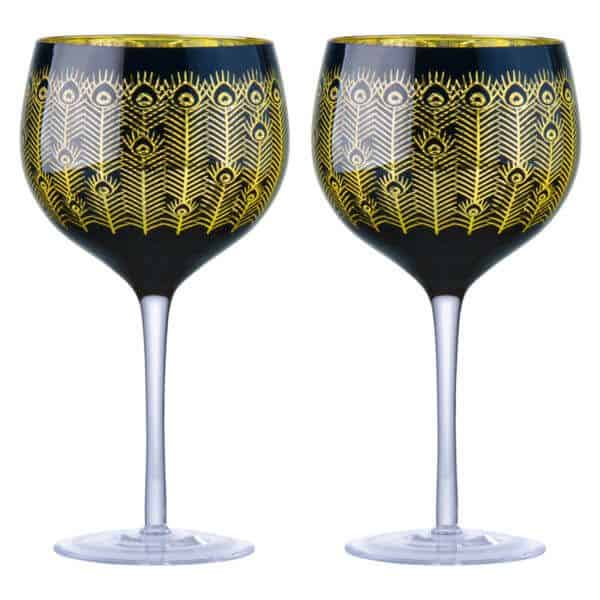 Anton Studio Designs, Midnight Peacock Glassware Range