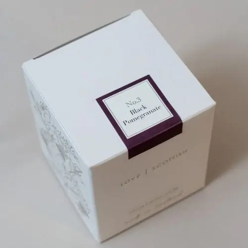 Love Scottish Glass Candle, Black Pomegranate