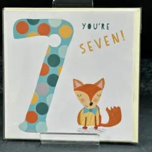 Pink Pig Cards, You're Seven!