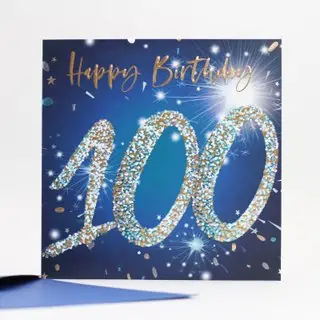 Belly Button Designs, 100th Birthday Blue - Jaro Design Studio - 1 Belly Button Designs, 100th Birthday Blue