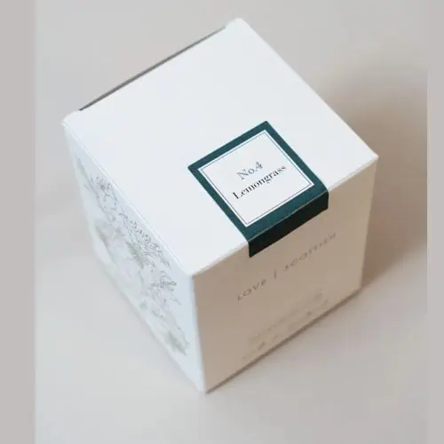 Love Scottish Glass Candle, Lemongrass