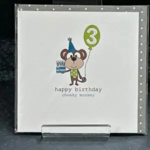 Mill Lane Cards, Happy 3rd Birthday - Cheeky Monkey