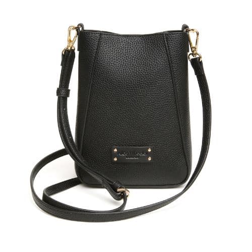 Alice Wheeler Kensington Black Crossbody Phone Bag