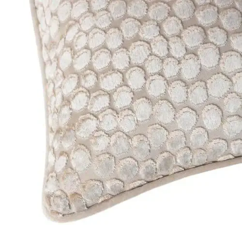 Hoem, Lanzo Cut Velvet Cushion - Moonbeam - Image 4