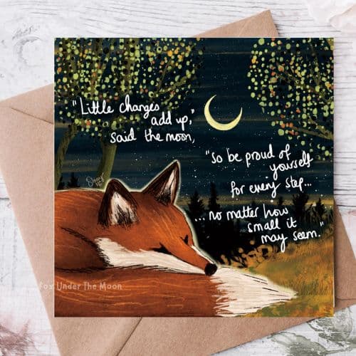 Fox Under The Moon – ‘Little Changes’ Card - Image 3