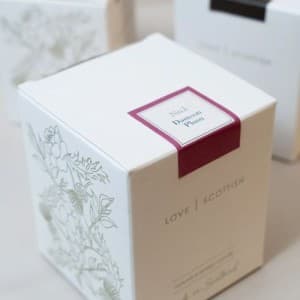 Love Scottish Glass Candle, Damson Plum