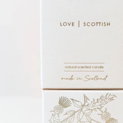Love Scottish Glass Candle, Black Pomegranate - Image 3