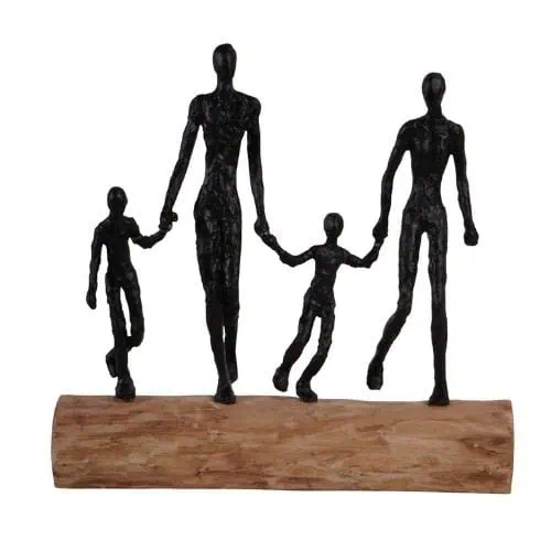 Loving Family On Wooden Stand