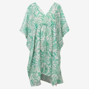 Loxley Lane Green Floral Kaftan