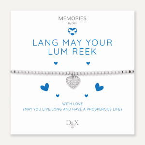 Memories Scottish Sayings Bracelet - Lang May Your Lum Reek!