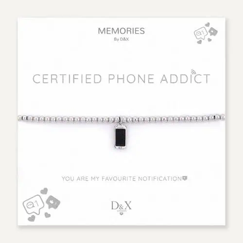 Memories Mobile Bracelet - Certified Phone Addict!