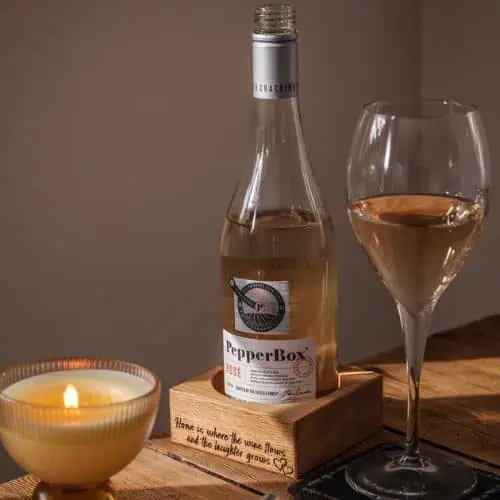 Selbrae House - Oak Wine Bottle Coaster Home Is Where The Wine Flows - Jaro Design Studio - 1 Selbrae House - Oak Wine Bottle Coaster Home Is Where The Wine Flows