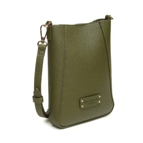 Alice Wheeler Kensington Phone Cross Body Bag - Olive - Image 4