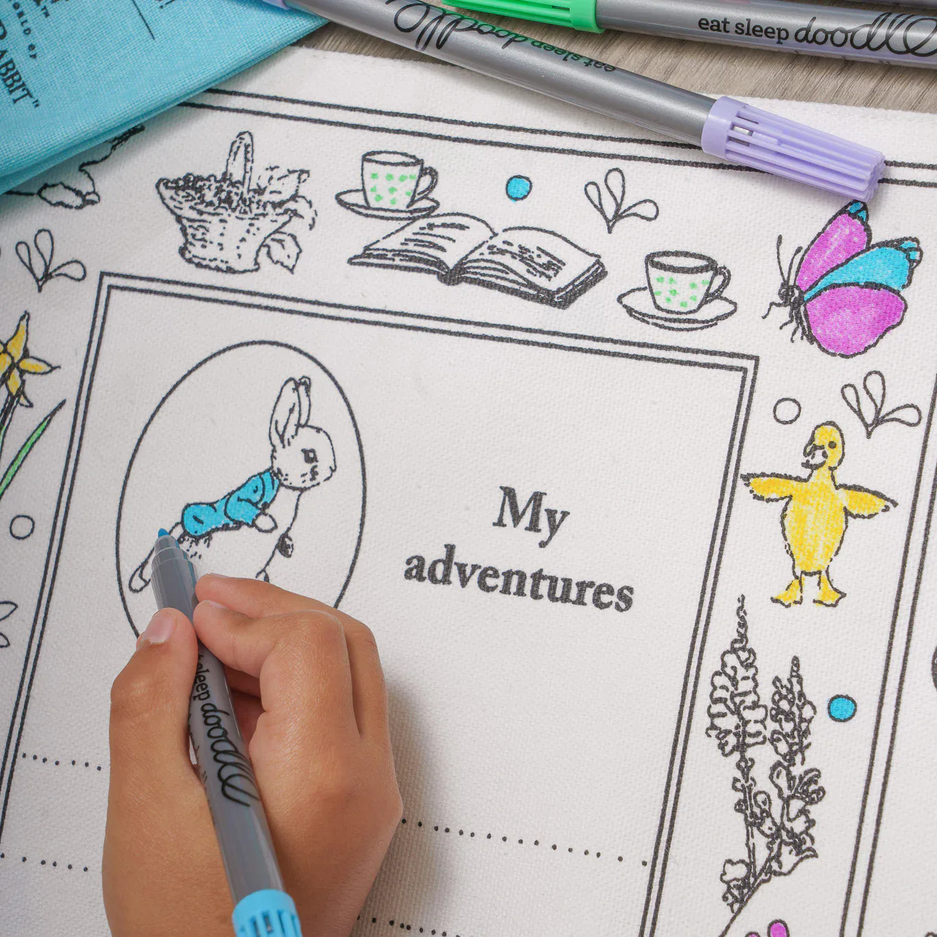 Eatsleepdoodle Peter Rabbit™ and Friends Placemat To Go - Jaro Design Studio - 3 Eatsleepdoodle Peter Rabbit™ and Friends Placemat To Go - Image 3