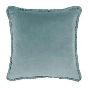 Paoletti Freya Velvet Cushion, Duck Egg