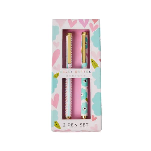 Belly Button Pen Set - Mabel Hearts and Flowers