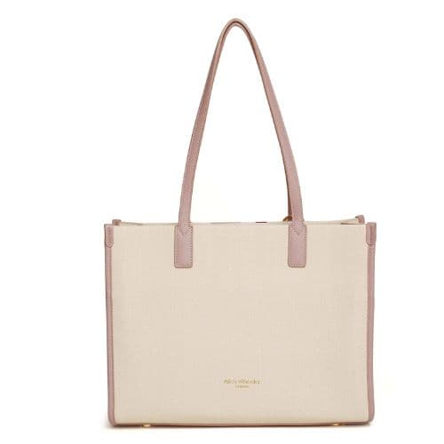 Alice Wheeler Pink Amalfi Stripe Tote Bag - Image 4