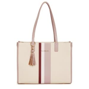 Alice Wheeler Pink Amalfi Stripe Tote Bag