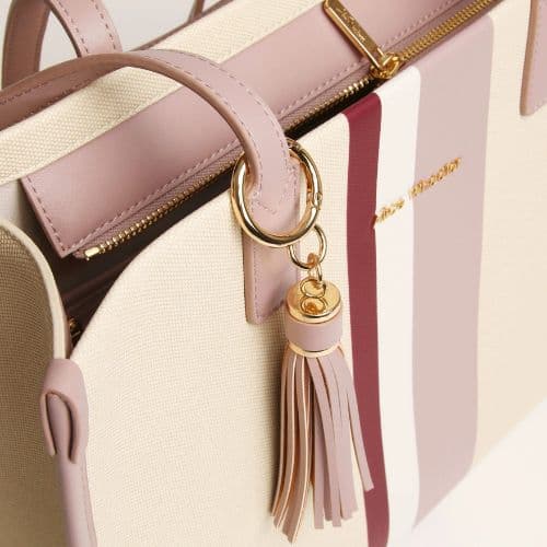 Alice Wheeler Pink Amalfi Stripe Tote Bag - Image 3