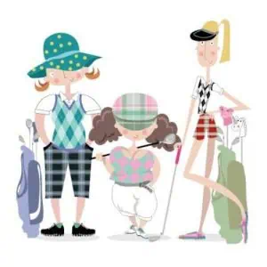 Pink Pig Cards, Female Golfers