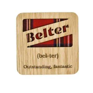 Quirky Belter Tartan Coaster