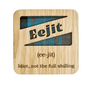 Quirky Eejit Tartan Coaster