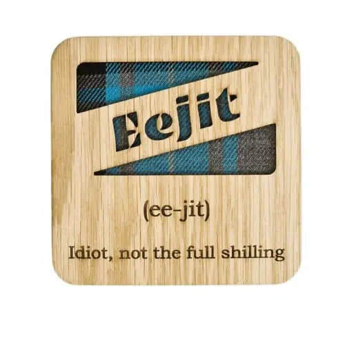 Quirky Eejit Tartan Coaster