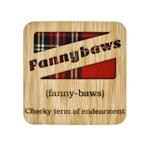 Quirky Fannybaws Tartan Coaster - Jaro Design Studio - 1 Quirky Fannybaws Tartan Coaster