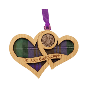 Quirky Tartan - Engagement Lucky Sixpence