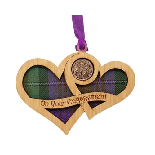 Quirky Tartan - Engagement Lucky Sixpence - Jaro Design Studio - 1 Quirky Tartan - Engagement Lucky Sixpence