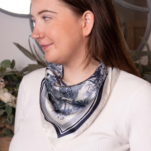 Satin Necktie Muted Jungle Blue - Image 3