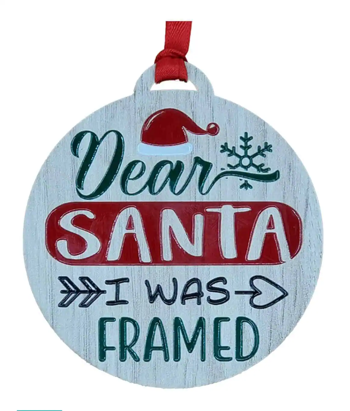 Quirky Tartan - I Was Framed Hanging Bauble
