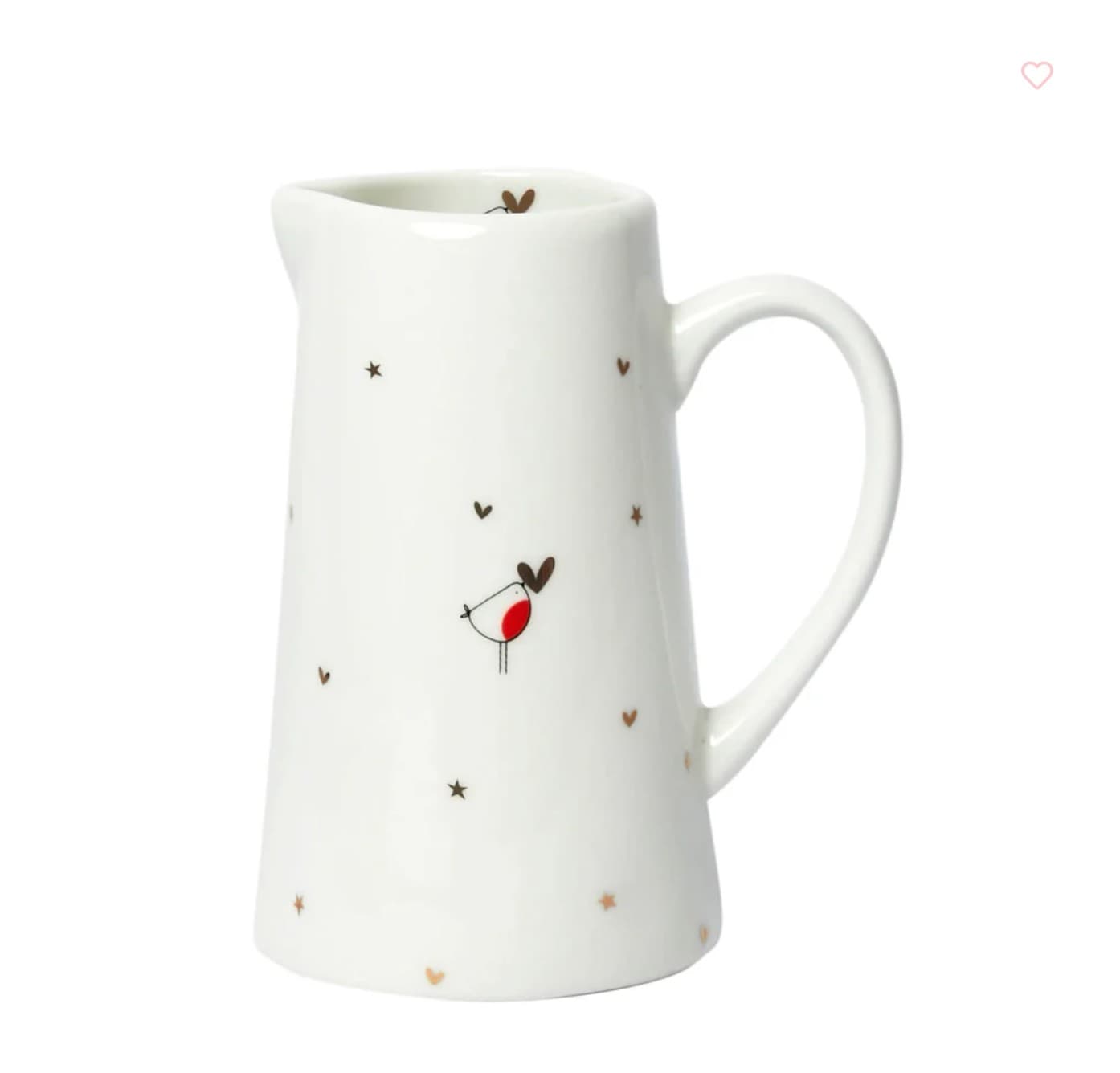 Belly Button Bubble Robin Hearts and Stars Jug - Medium