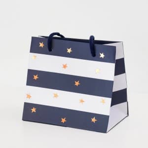 Belly Button – Blue Stripe Mug Gift Bag