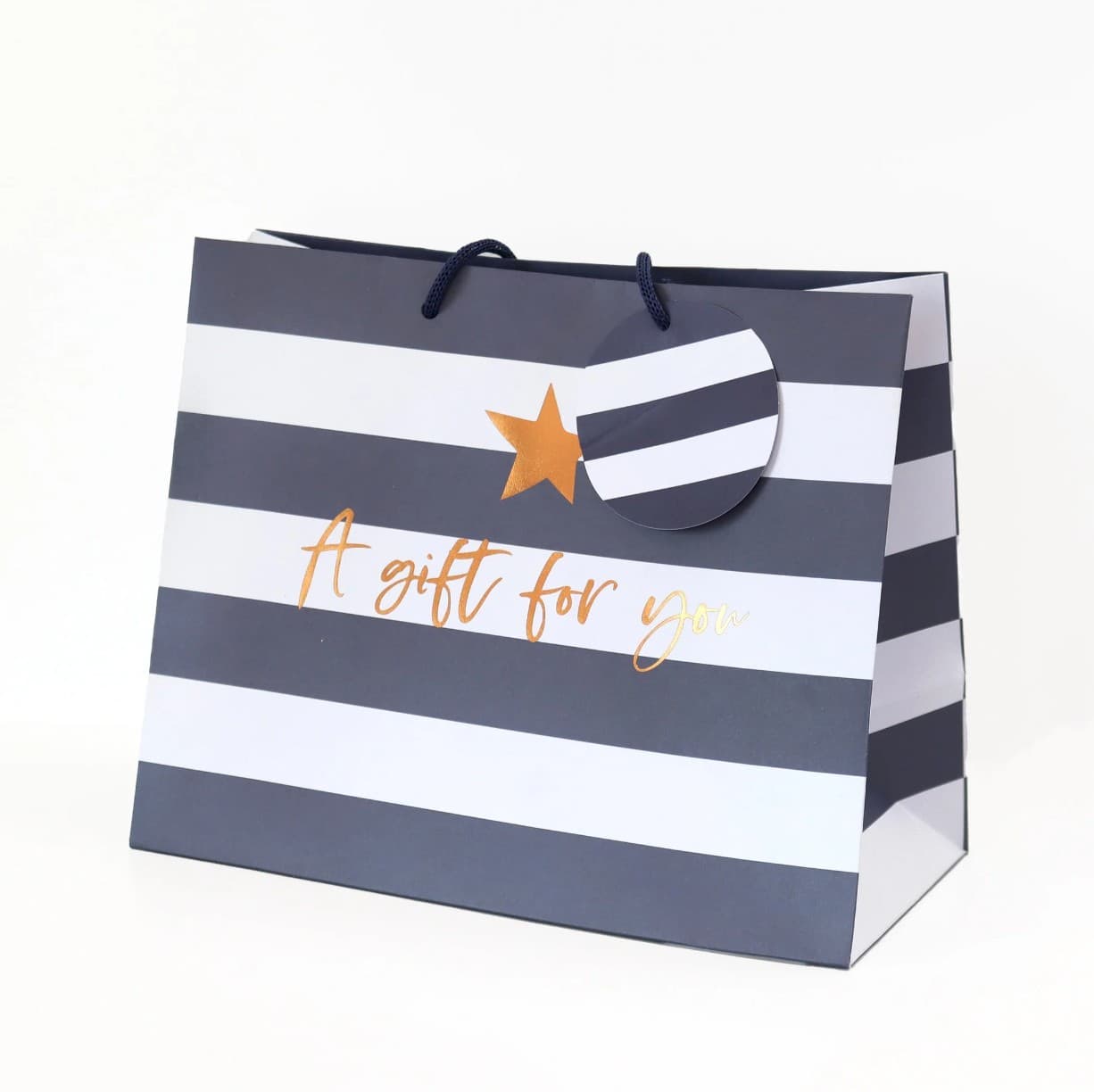 Belly Button – Blue Stripe Tote Gift Bag