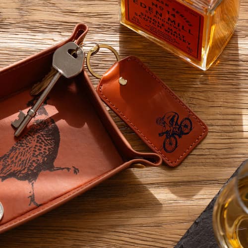 Selbrae House - Cycling Leather Keyring - Image 2
