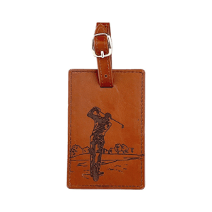 Selbrae House – Golf Leather Luggage Tag