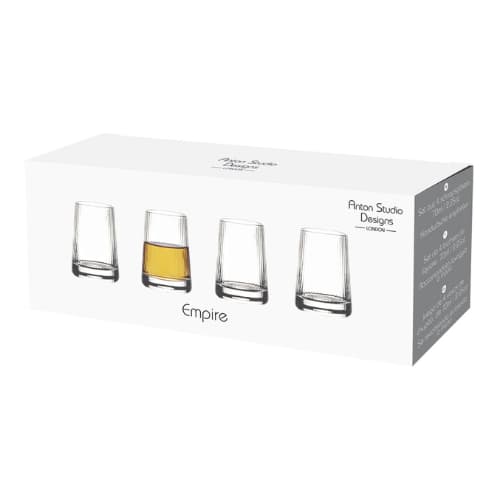 Set of 4 Empire Clear Shot Glasses - Image 3