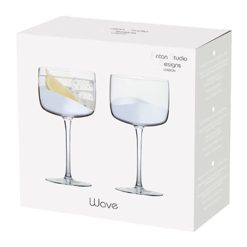 Set of 2 Wave Gin Glasses Silver - Jaro Design Studio - 4 Set of 2 Wave Gin Glasses Silver - Image 4