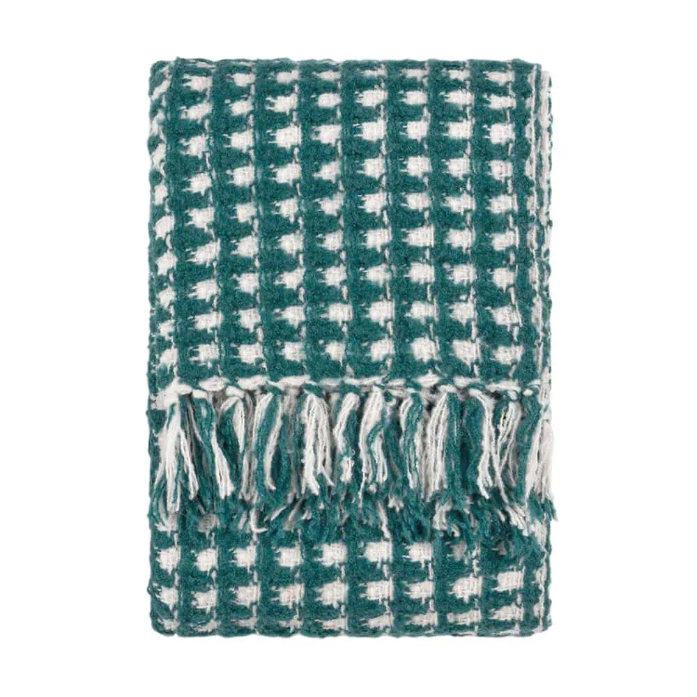 Furn Toasty Blue Throw - Teal